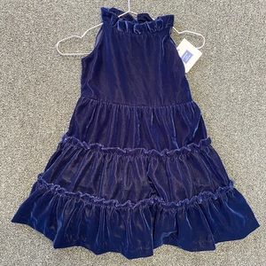 NWT Janie & Jack Velvet Ruffle Dress